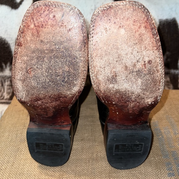 Ferrini Shoes Mens Ferrini Cowboy Boots Size 9d Midnight Black Square Toe Poshmark